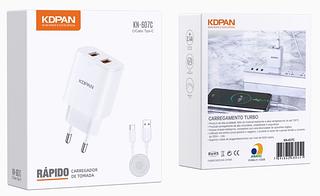 Subsidiária Kaid CARREGADOR KDPAN RAPIDO 2.4A TYPE-C