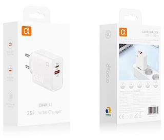 Carregador Turbo 25W Tipo-C e USB AGOLD