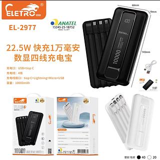 10000mah Power bank com carregamento rápido para alguns celulares com display de 22,5w com 4cabo