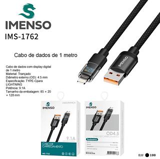 Cabo iPHNOE 100W Display LED Carregamento Ultra Rápido 1m—IMENSO
