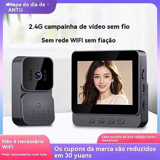 ￼campainha sem fio com Câmera de vídeo tela de aldrava de porta bidirecional infravermelha versão