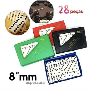 Jogos Dominó Profissional 28peças Osso 8mm + Estojo