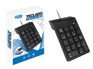 Teclado Numérico USB Com Fio Preto Computador Notebook