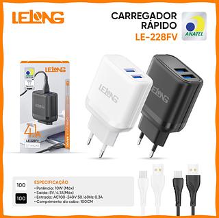 ￼Carregador Com Cabo Turbo Rápido 4.1a + 2 Entradas Usb para v8–LELONG