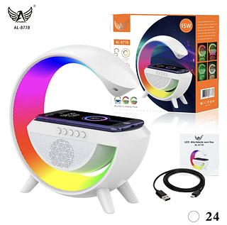 Luminária Rgb Caixa Som G Speaker Carregador Indução Smart 110v/220v AL-8778