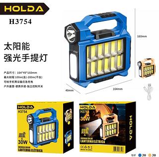 Lanterna Solar Azul Portátil USB LED para Camping