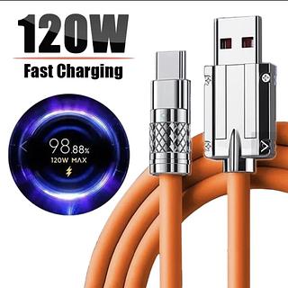 120W cabo de celular Liga de alumínio carga rápida 6A 2M TURBO