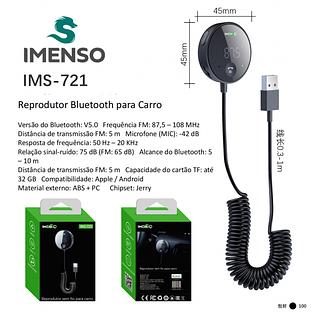 ￼Reprodutor Sem Fio Bluetooth 5.0 para carro universal Mutifuncional Para Veicular IMENSO Original