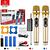 Kit 2 Microfones Sem Fio Recarregavel Com Longo Alcance