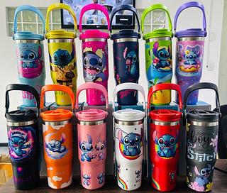 Garrafa Stitch Térmica Inox 900ML Garrafa Térmica Inoxidável com tampa