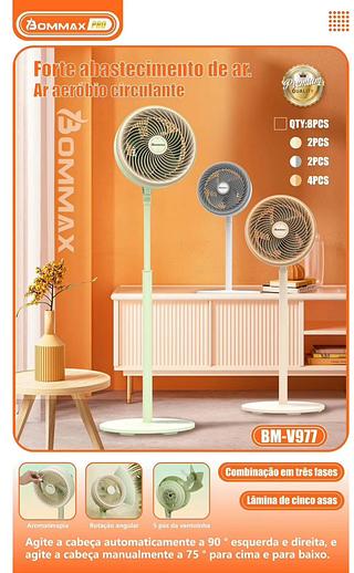 Ventilador forte abastecimento de ar Lâminas de 5 asas Combinação de 3 fases，ajustável—110V