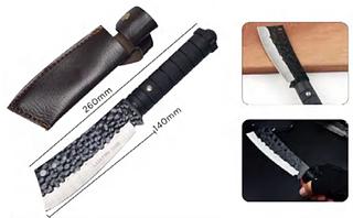 faca Camping Pesca Fulltang Bainha Couro 26.2cm slk-af83