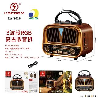 RadioRetro Vintage Fm Am Usb Sd Bateria BLUETHOOL