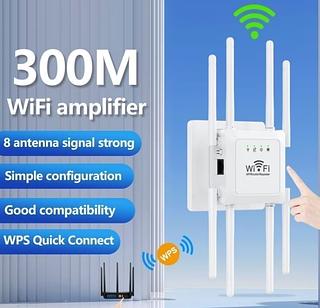 ￼300 Mbps Wi-Fi 8 Antenna Repeater Extender WiFi 5G Amplifier Signal Long Range Wireless Access Point fang