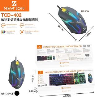 Kit Teclado E Mouse Rgb Luminoso Modo Gamer Robusto