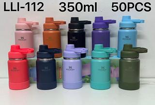 Garrafa térmica inox 350ml, com capa protetora de silicone