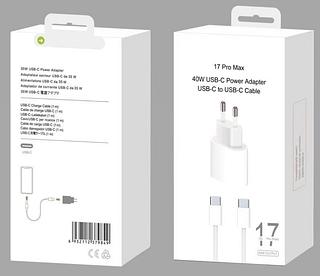 Carregador Turbo Tipo C para Tipoc 40w，Iphone 17 Pro Max