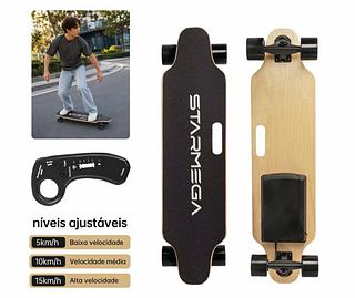 Skate Elétrico VYRON 25V 4000mAh Até 15km/h com Controle Remoto e Rodas Profissionais，Ate 80Kg