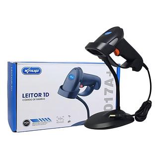 Leitor De Código De Barras Com Suporte Knup Usb 1d Preto