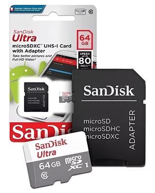 Cartão Micro Sd64GB Sandisk Classe10 Ultra Speed 100mb
