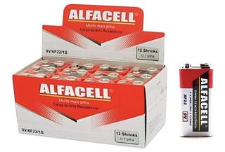 Caixa Com 12 Baterias 9 V Original Alafacell