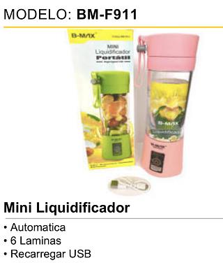 Mini Liquidificador Portátil 6Lâminas Potente - bm-f911