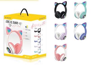 ￼Fone De Ouvido Bluetooth Orelha Gatinho Infantil Led Sem Fio