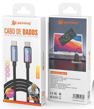 Cabo de Carregamento Premium turbo 60W Tipo-C para Tipo-C—Super Rapido