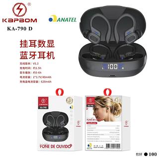 Fone de Ouvido Bluetooth com Gancho Esportivo | TWS | HiFi | LED | Bateria de Longa Duração