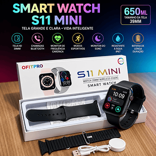 ￼Smart Watch Relogio S11 mini inteligente 39mm series 10 2025 2 Pulseiras
