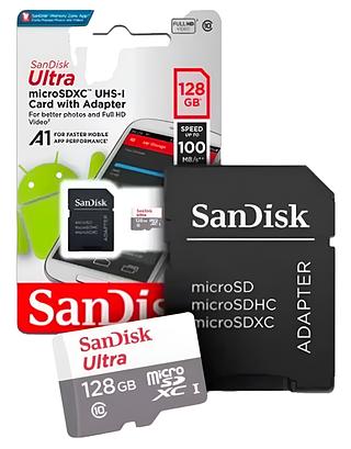Cartão Micro Sd 128gb Sandisk Classe10 Ultra Speed 48 Mbs 320x