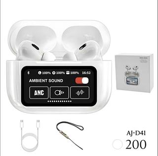 Touch Screen ANC Fones De Ouvido Sem Fio TWS Ruído Cancelando O Fone Bluetooth 5.3 Suporte APP Longa Duração Da B