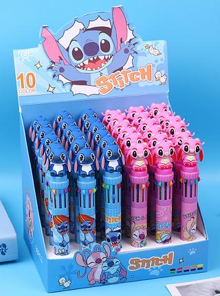 Caneta esferográfica 10 cores multicor，STITCH