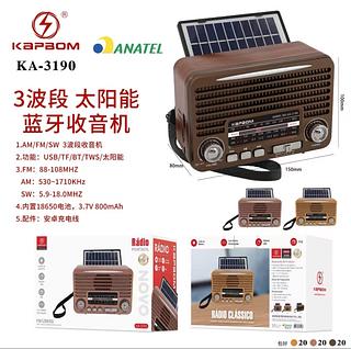 Radio Am/fm/sw Entrada Usb BLUETOOTH COM SOLAR