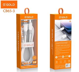 ￼Cabo USB Carregamento Rápido A'Gold Para TIPO C
