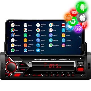 Rádio MP3 Player Som Automotivo 3010F Bluetooth Suporte Stand para Celular Universal 1 Din USB