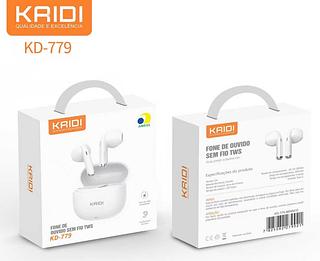 Fone De Ouvido Kaidi Tws Kd-779 Sem Fio Smart Touch V5.4