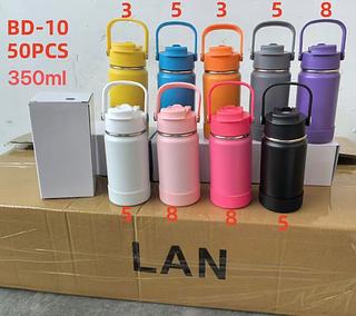 Garrafa térmica inox 350ml, bico duplo com capa protetora de silicone+Marca Stanley