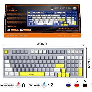 ￼Teclado Mecânico original ，Switch Rgb Usb Pc Ps4 Xbox LEY-2092