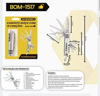Canivete suiço com 15 Funçoes - Multifuncional