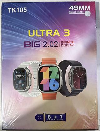 Relógio Inteligente Smartwatch 8+1 Ultra3 BIG2.02 Tem 8pulseiras