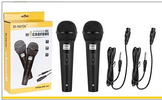 Kit Com dois Microfone Profissional • 2 Cabo P10 para XRL • Cabo: 2.5m