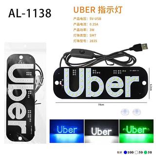 Placa Letreiro Luminoso Led Uber Usb Painel 2 Ventosas