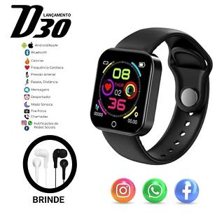 Relogio Inteligente Smartwatch D30 Bluetooth