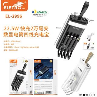 Carregador Portátil Power Bank 20000mah Para iPhone E Samsung Preto Universal