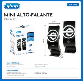 Caixa De Som Mini Auto Falante Notebook Pc Knup Kp-7024 5w