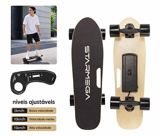 Skate Elétrico VYRON 25V 2000mAh Até 15km/h com Controle Remoto e Rodas Profissionais，Ate 60KG
