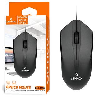 Mouse Óptico Com Fio Usb 3 Botões Preto Original C/ Garantia