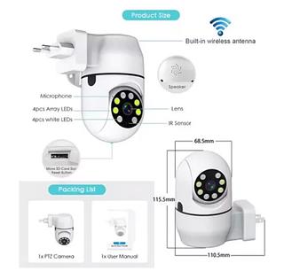 Câmera De Segurança Full Hd Visão Noturna Na Tomada