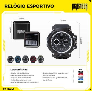 Relogio Masculino Esportivo Militar Digital Led Prova D'água com caxia—KNUP